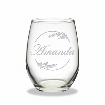 Besties | Personalized 15oz Stemless Wine Glass